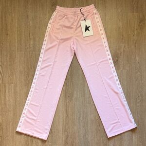 Golden Goose Dorotea Wide Leg Joggers Pink Star Track Pants NWT Size S